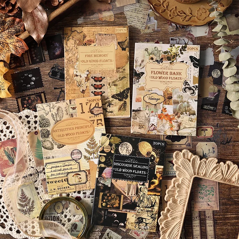 Vintage Collectible Books - 20 Sheets Vintage Die Cut Sticker