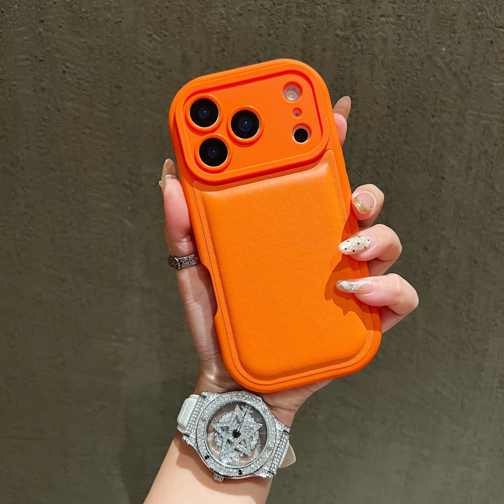 Camera Leather Case - Luxury Ellipse Leather Texture Phone Case