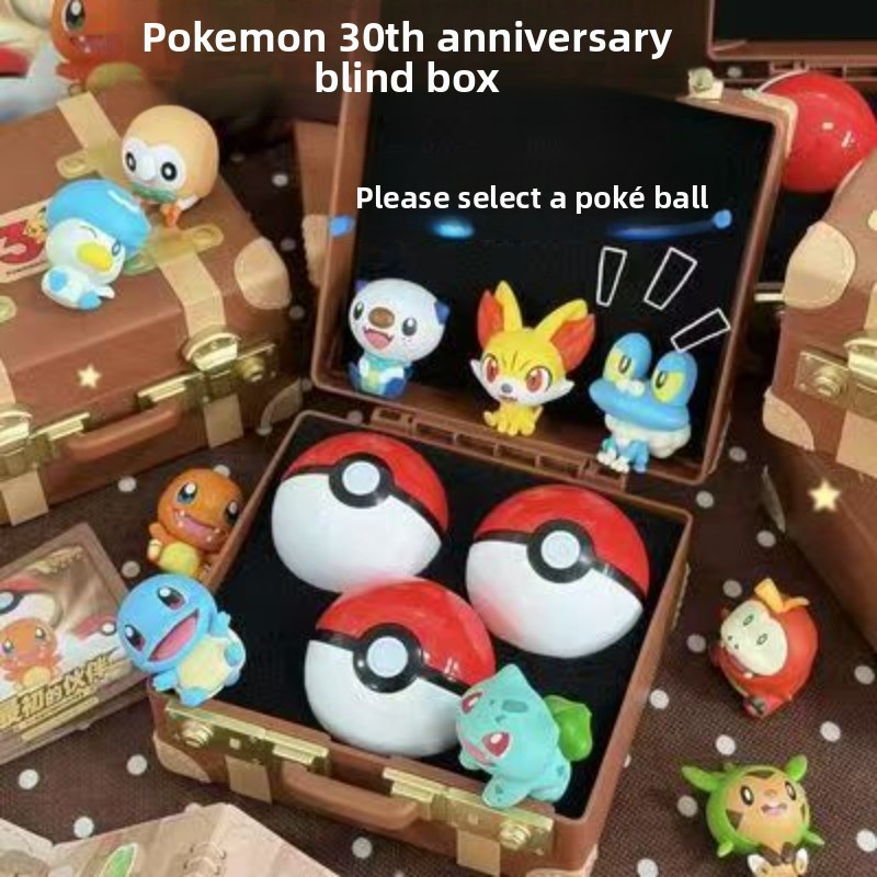Vintage Collectible Figurines - With Box Pokemon First Partners Blind‑box