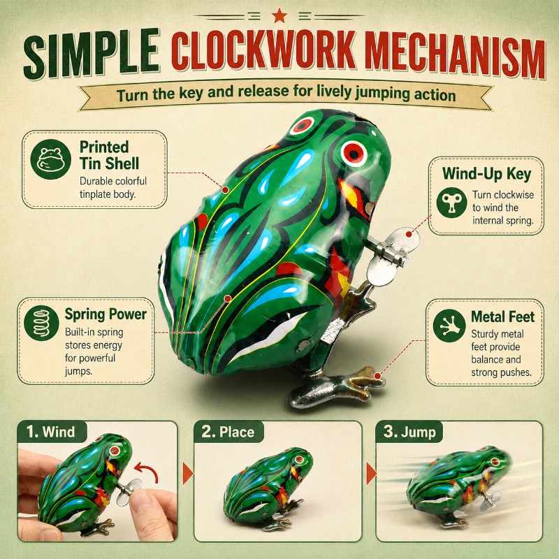 Nostalgic Clockwork Spring Tin - đánh giá và giá Vintage Collectibles Toys