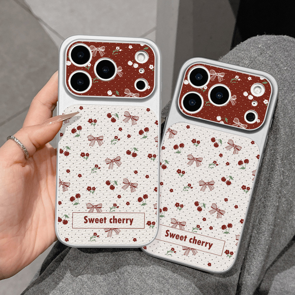 Sweet Cherry Bow Leather Phone - đánh giá và giá Camera Leather Case